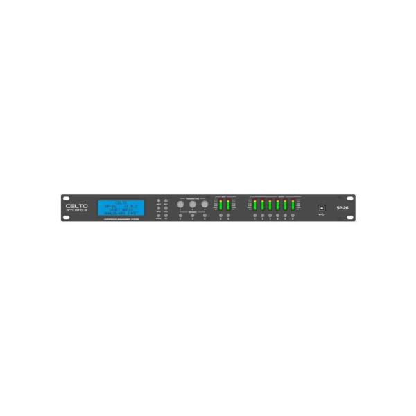 CELTO SP26 processeur audio numérique 2 entrées / 6 sorties (réseau)