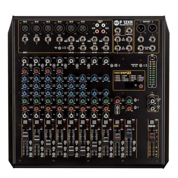 RCF F 12XR console de mixage 12 canaux avec multi effets et enregistrement (USB PC)