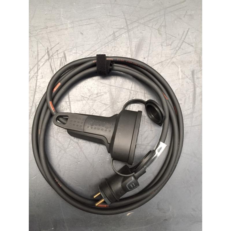 SD Câble ELEC 230V 16A prolongateur Mâle / Femelle Double velcro noir + thermo 5cm - longueur 03m