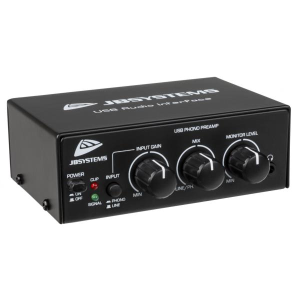 JB SYSTEMS USB AUDIO INTERFACE Préamplificateur de niveau de ligne et phono interface USB