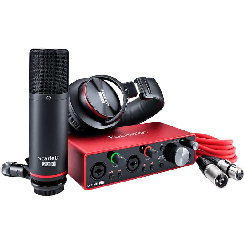 Focusrite SCARLETT 3 STUDIO pack home studio carte son usb + casque + micro + câble