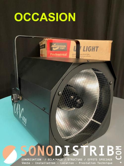 🚨DESTOCKAGE🚨 Modèle d'occasion  🚨 ✅ JB SYSTEMS UV 400  (article discontinué) projecteur lumière noire à lampe (incluse) ✅ Tarif : 90€ TTC - TVA 20% (au lieu de 201€ TTC prix public conseillé neuf complet avec lampe) - Prix non négociable ✅ Matériel d'occasion, Bon état général, Parfait état de fonctionnement ✅ Pas de vente à distance, pas d'expédition, pas de réservation : 1ier arrivé = 1ier servi  #sonodistrib #destockage #occasion #Braderie #briteq #sonorisation #sonopro #sono #eclairageled #djsetup #Lille #nordpasdecalais #hautsdefrance #projecteur #ProjecteurLED #movinhead #movingheads #movingheadlights #movingheadlighting #EnceintePortable #enceintebluetooth #audiovisuel #MachineAFumee #briteq #lumierenoire #UV #soireefluo #fluoparty #jbsystems  https://www.sonodistrib.com/destockage_materiel_pack_sono_pas_cher.htm