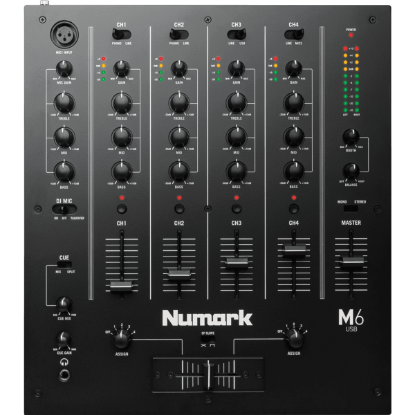 Numark M6 USB table de mixage DJ battle 4 voies + entrée micro + 1 sortie master