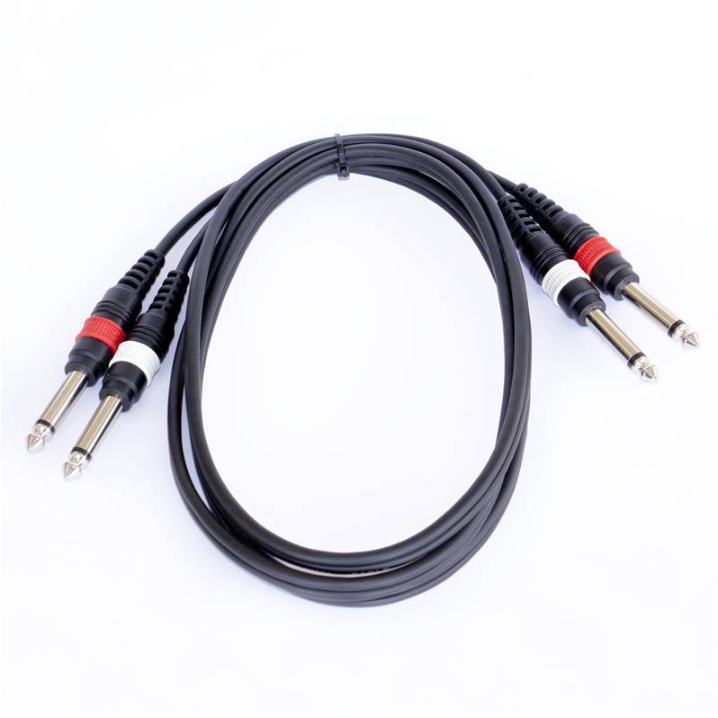 JB SYSTEMS JACKm/JACKm-TWIN-1M5 Câble audio 2x mono jack <> 2x mono jack, 1,5m