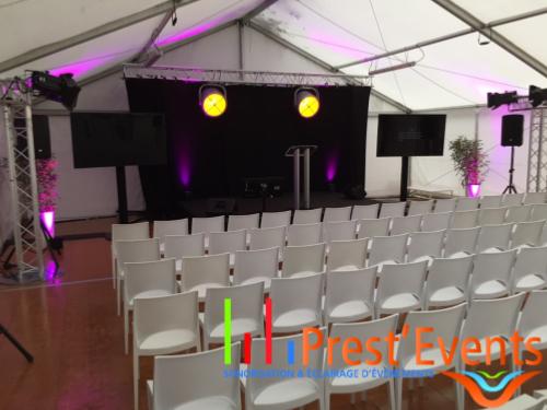 Prestation Son & Lumi�re // Congr�s - Convention // sonorisation &eacute;clairage sc�ne Prest'Events Sono Lille (59-Nord) Location Vente Mat&eacute;riel Sonorisation Eclairage Structure Vid&eacute;o DJing Mobilier Led