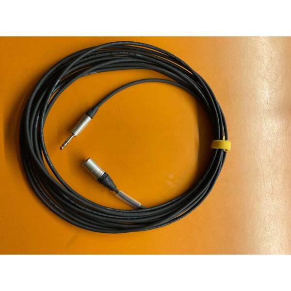 SD Câble Jack 6.35 ST vers XLR 3pts Mâle Audio+ velcro jaune + thermo 5cm - longueur 10m