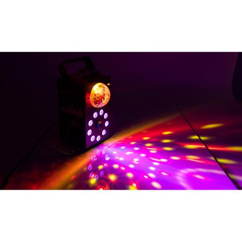 IBIZA Light FOGGY-ASTRO jeu de lumière effet astro + LED RGB + machine à fumée 700W avec télécommande sans fil