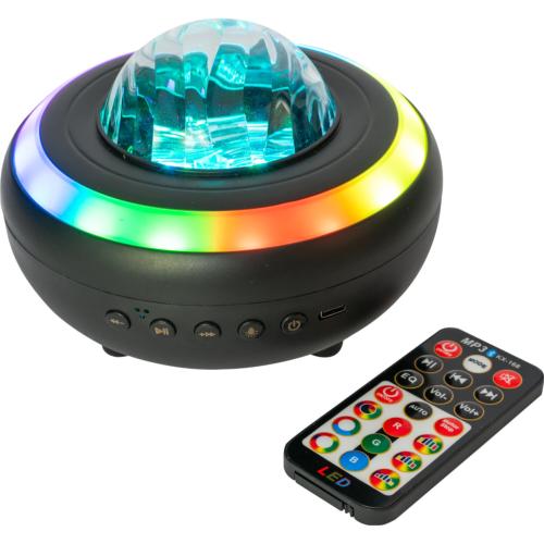 Party Sound & Light NEBULA petite enceinte Bluetooth avec effets lumineux qui ressemblent aux aurores boréales (sans chargeur)