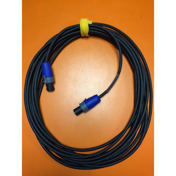 SD Câble HP Haut-Parleur 2x 2.5mm² connect. Neutrik NL2FX + velcro jaune + thermo 5cm - longueur 10m