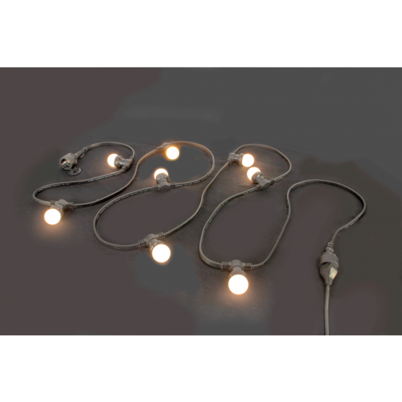 IBIZA Light LEDSTRING WHITE guirlande lumineuse décorative guinguette 20 ampoules led blanc chaud 10m