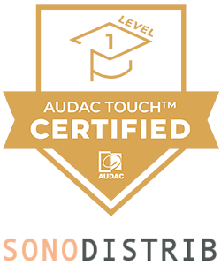 Certification AUDAC AUDAC TOUCH niveau 1 sonodistrib prest'events magasin sono lille installateur intégrateur audiovisuel