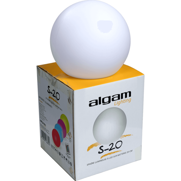Sphère de décoration lumineuse LED RGB - diamètre 20cm - Mobilier lumineux