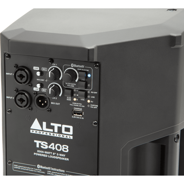 ALTO PROFESSIONAL TS 408 Enceinte active amplifiée 8" 1000W RMS Bluetooth avec mixeur