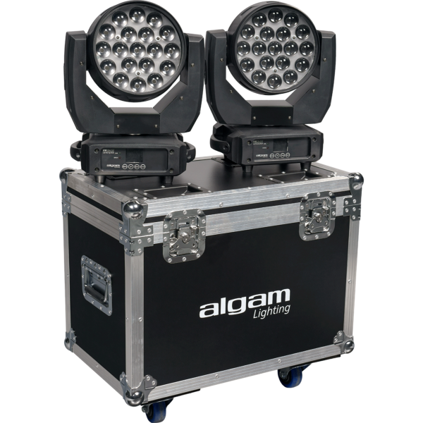 ALGAM LIGHTING  PACK de 2x MW19X15Z en Flight-Case