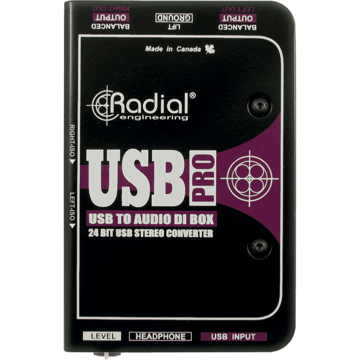 RADIAL USB-PRO Carte son professionnelle USB vers 2x XLR symétrique