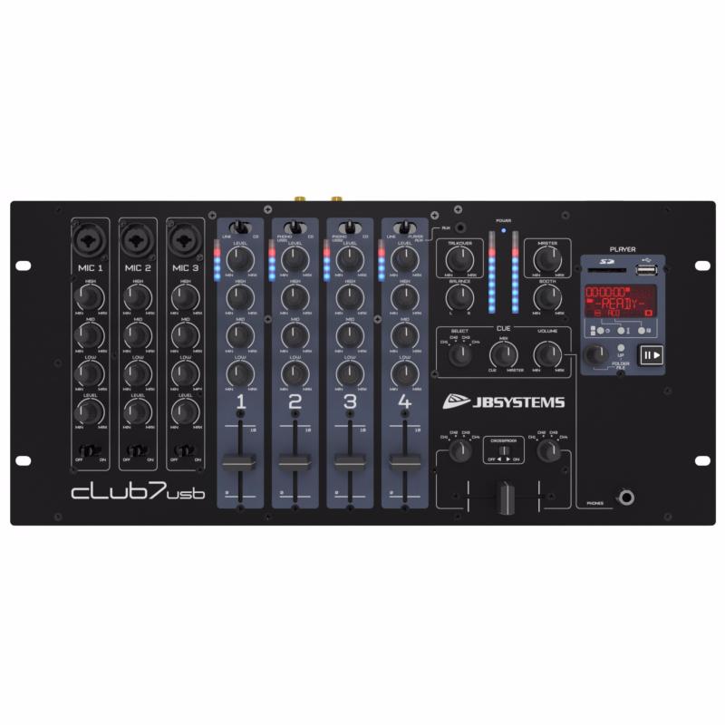 JB SYSTEMS CLUB7 USB table de mixage mixer DJ lecteur WAV MP3 