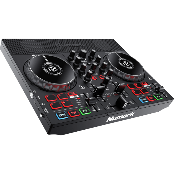Numark Party Mix Live contrôleur DJ 2 voies, 8 pads, carte son, lumières, moniteurs, Serato DJ Lite
