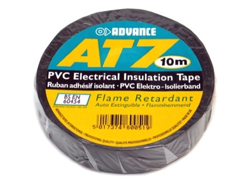 ADVANCE Adhésif PVC TAPE 15mm x 10m coloris noir AT7