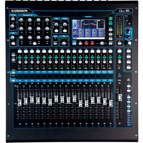 Allen & Heath Qu-16 console de mixage numérique 16 entrées micro