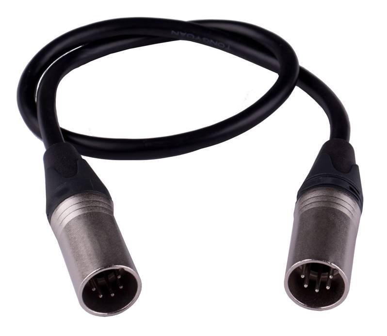 JB SYSTEMS XLR5 M-M 0,5M Câble 5-pin XLR Mâle/Mâle 0,5m