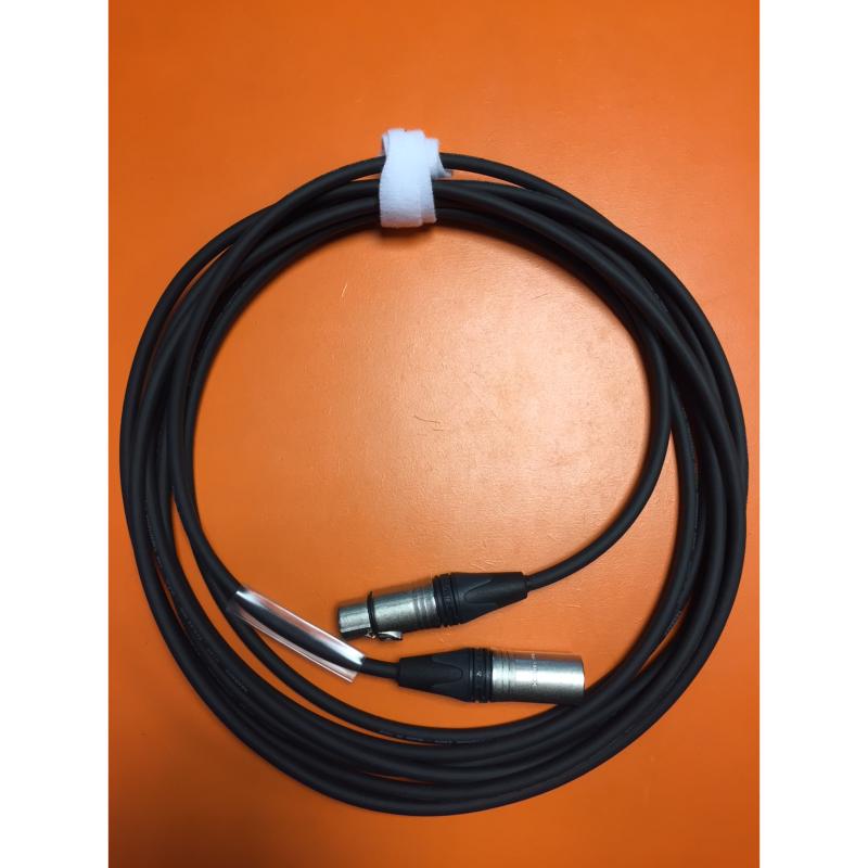 SD Câble XLR 3pts Mâle/Femelle Mixte Audio & DMX + velcro blanc + thermo 5cm - longueur 05m