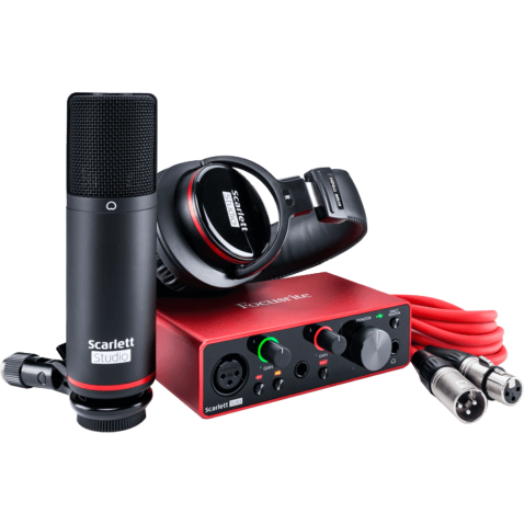 Focusrite SCARLETT 3 SOLO STUDIO pack home studio carte son usb + casque + micro + câble