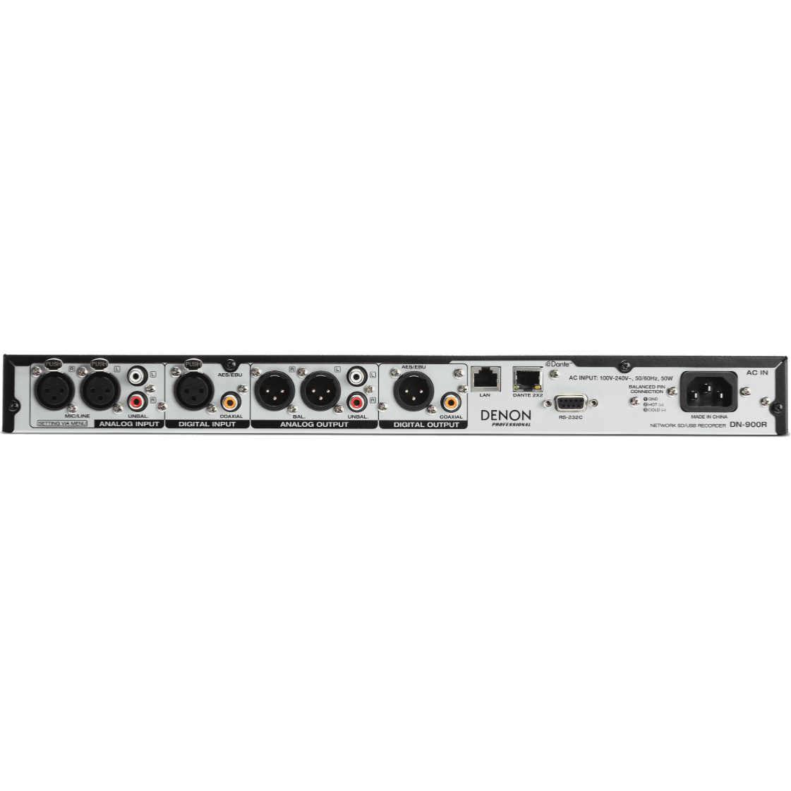 Denon Pro DN-900R Enregistreur / Lecteur audio SD/SDHC - USB - LAN - DANTE