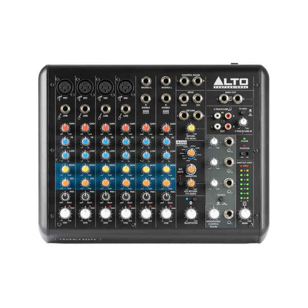 ALTO PROFESSIONAL TRUEMIX 800 FX console de mixage compacte 4 entrées Line/mIc + 2 Stéréo - 1 master - FX - USB (REC PC) - Bluetooth