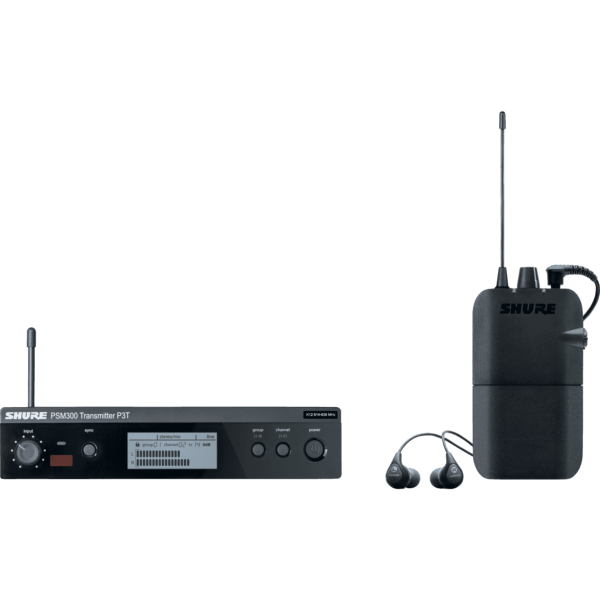Shure P3TER112GR-K3E système ear monitor PSM300 & SE112 bande K3E 606 à 630 MHz