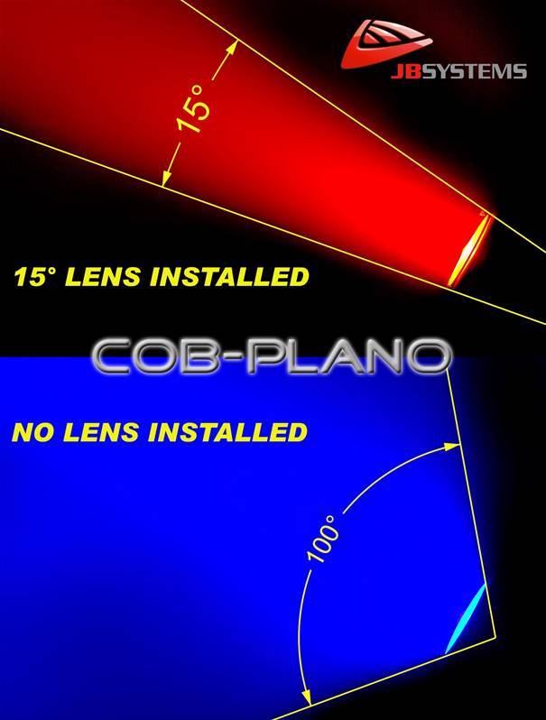 JB SYSTEMS COB-PLANO Projecteur Led compact 36W RGB COB, lentille 60° ou 25°