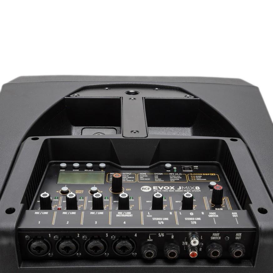 RCF EVOX JMiX 8 Système sono colonne actif amplifié portable mixer 700W RMS 1400W Peak