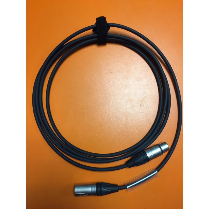 SD Câble XLR 3pts Mâle/Femelle Mixte Audio & DMX + velcro noir + thermo 5cm - longueur 03m
