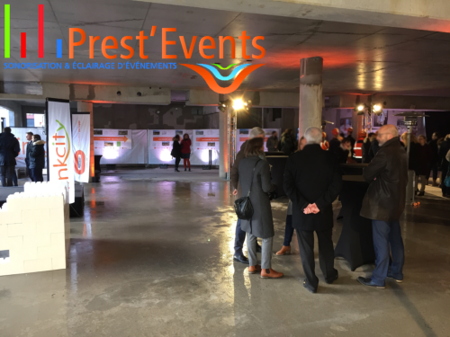 Pose de la premi�re pierre / Inauguration Chantier Lille Prest'Events prestataire technique son et lumi�re