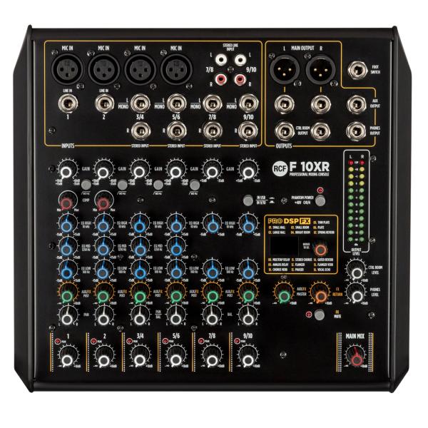 RCF F 10XR console de mixage 10 canaux avec multi effets et enregistrement (USB PC)