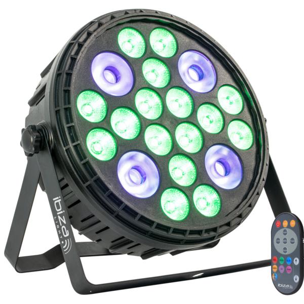 IBIZA Light BIGPAR-16RGBW4UV projecteur PAR Led 16x 4W RGBW + 4x 30W Led UV Lumière Noire