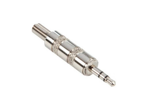 Fiche miniJack mâle stéréo 3.5mm métal à souder