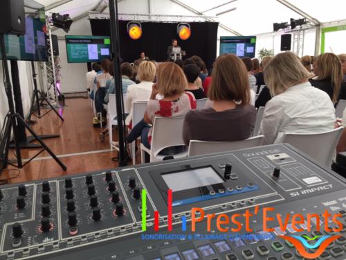 Prestation Son & Lumi�re // Congr�s - Convention // sonorisation &eacute;clairage sc�ne Prest'Events Sono Lille (59-Nord) Location Vente Mat&eacute;riel Sonorisation Eclairage Structure Vid&eacute;o DJing Mobilier Led