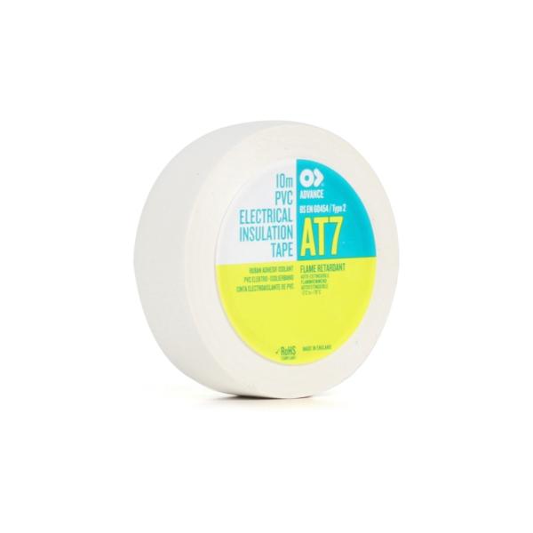 ADVANCE Adhésif PVC TAPE 15mm x 10m coloris blanc AT7