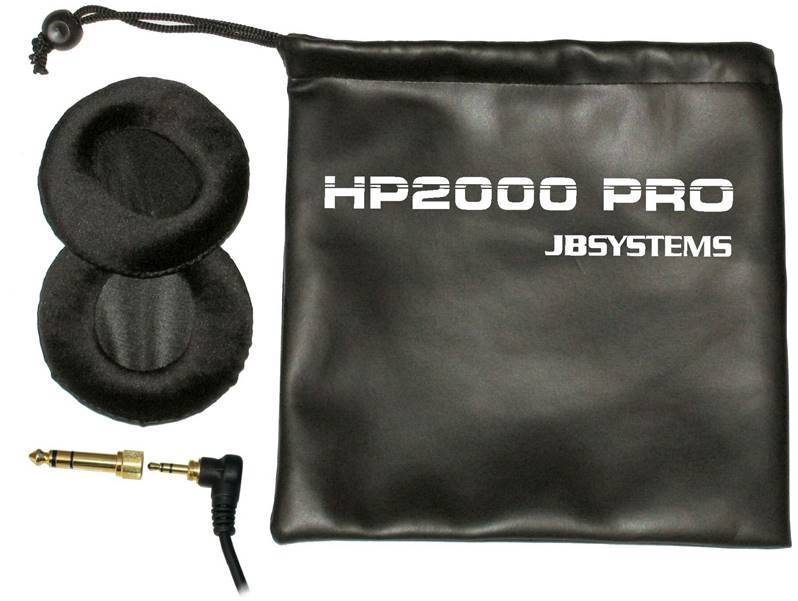 JB SYSTEMS HP2000 PRO Casque Audio DJ, incl ear pads + bag