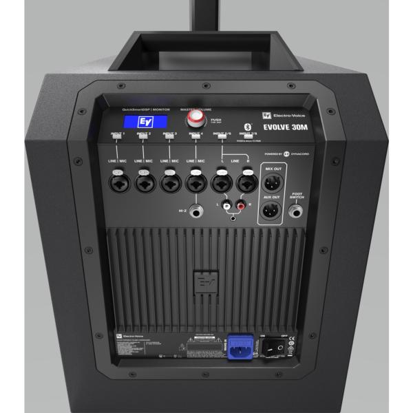 EV ELECTRO-VOICE Evolve 30M Système colonne amplifié 10" 1000W RMS, DSP, Bluetooth, Mixage intégré 8 voies + sac pour les colonnes (Noir)