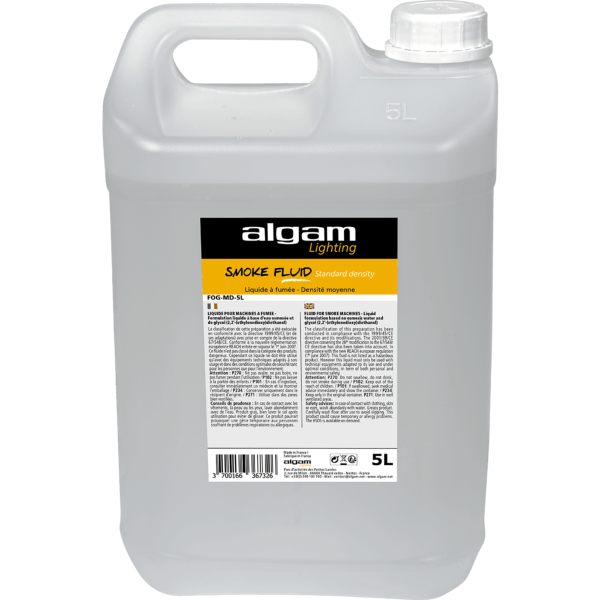 Algam Lighting FOG MD 5L liquide pour machine à fumée Densité moyenne  bidon 5 litres