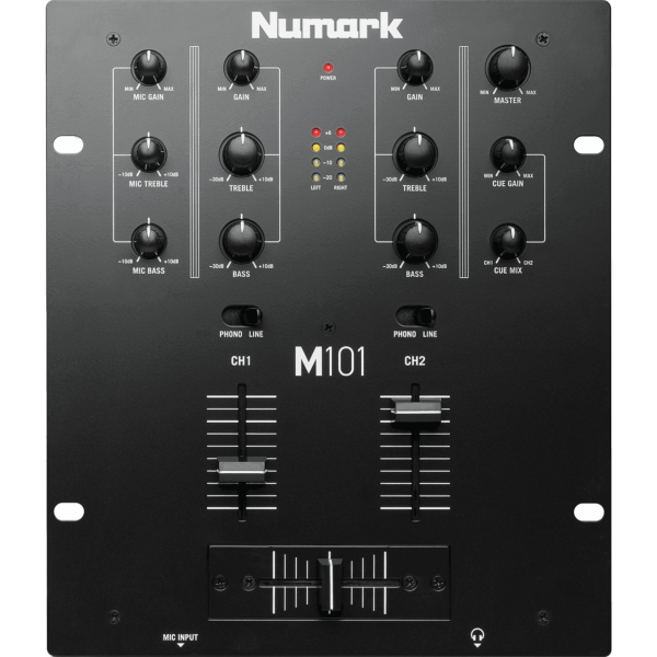 Numark M101 table de mixage DJ battle 2 voies + entrée micro + 1 sortie master