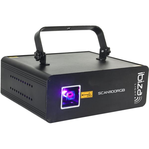 IBIZA Light SCAN 1100 RGB LASER RVB D'ANIMATION AVEC DMX 1100mW