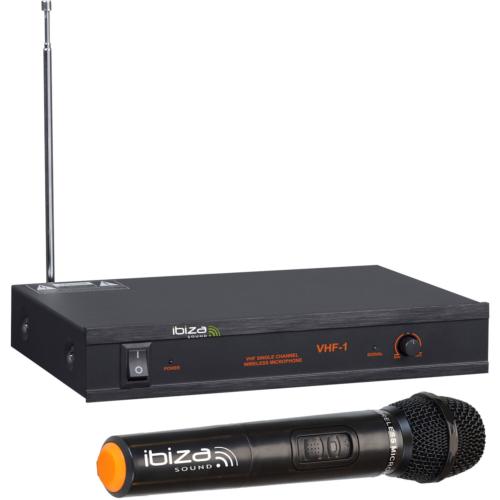 IBIZA Sound VHF1B Micro main sans fil VHF 1 canal 203.5 Mhz (fréquence fixe)