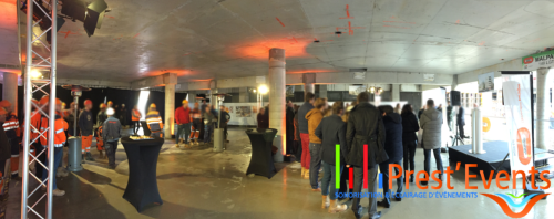 Pose de la premi�re pierre / Inauguration Chantier Lille Prest'Events prestataire technique son et lumi�re