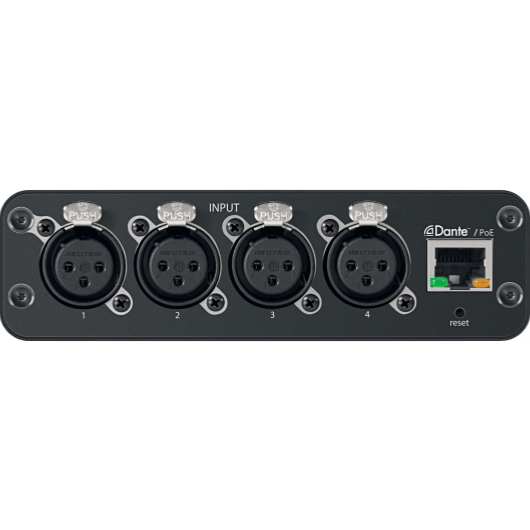 SHURE ANI4IN XLR Interface réseau Dante 4 entrées - Poe (sans alimentation)