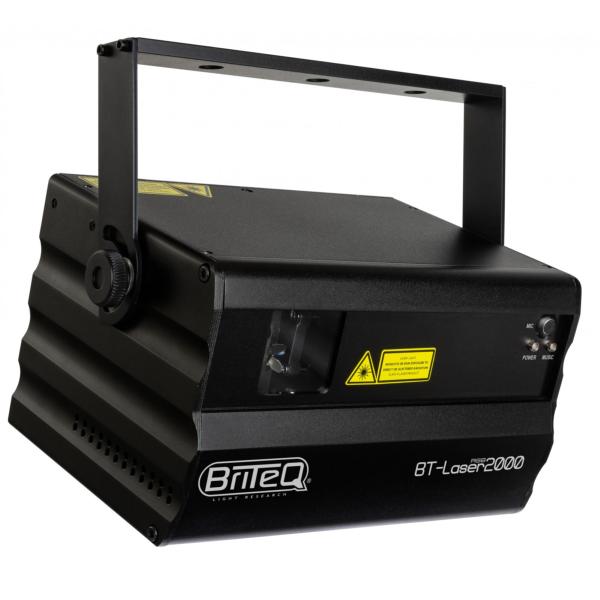 BRITEQ BT-LASER 2000 RGB Laser RGB, classe IV, 2W, ILDA, DMX, SD-card