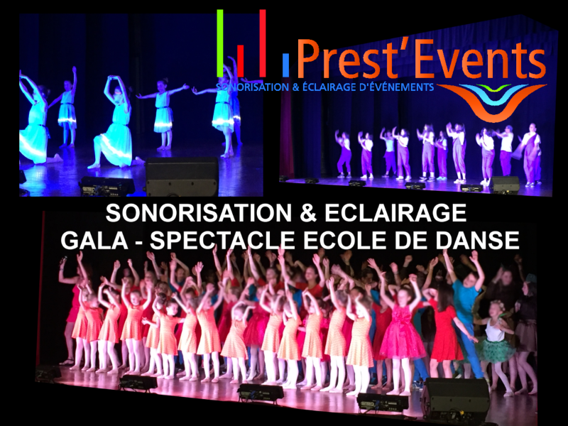 Sonorisation Eclairage Spectacle / Gala - Ecole de Danse - Forfait clé en main Prestation Régie Technique Location de matériel sono Lille Lens Arras Béthune Douai Valenciennes