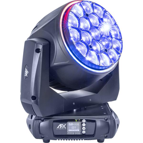 AFX Light BEEDREAM-1940RGB Lyre Wash effet Bee Eye 19x 40W RGBW, anneau Led, Zoom (en flight)