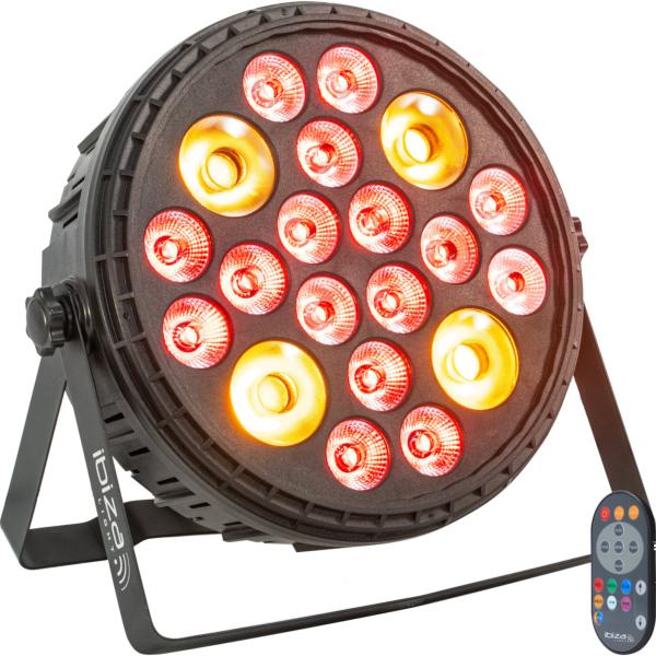 IBIZA Light BIGPAR-16RGBW4A projecteur PAR Led 16x 4W RGBW + 4x 30W Led Ambre